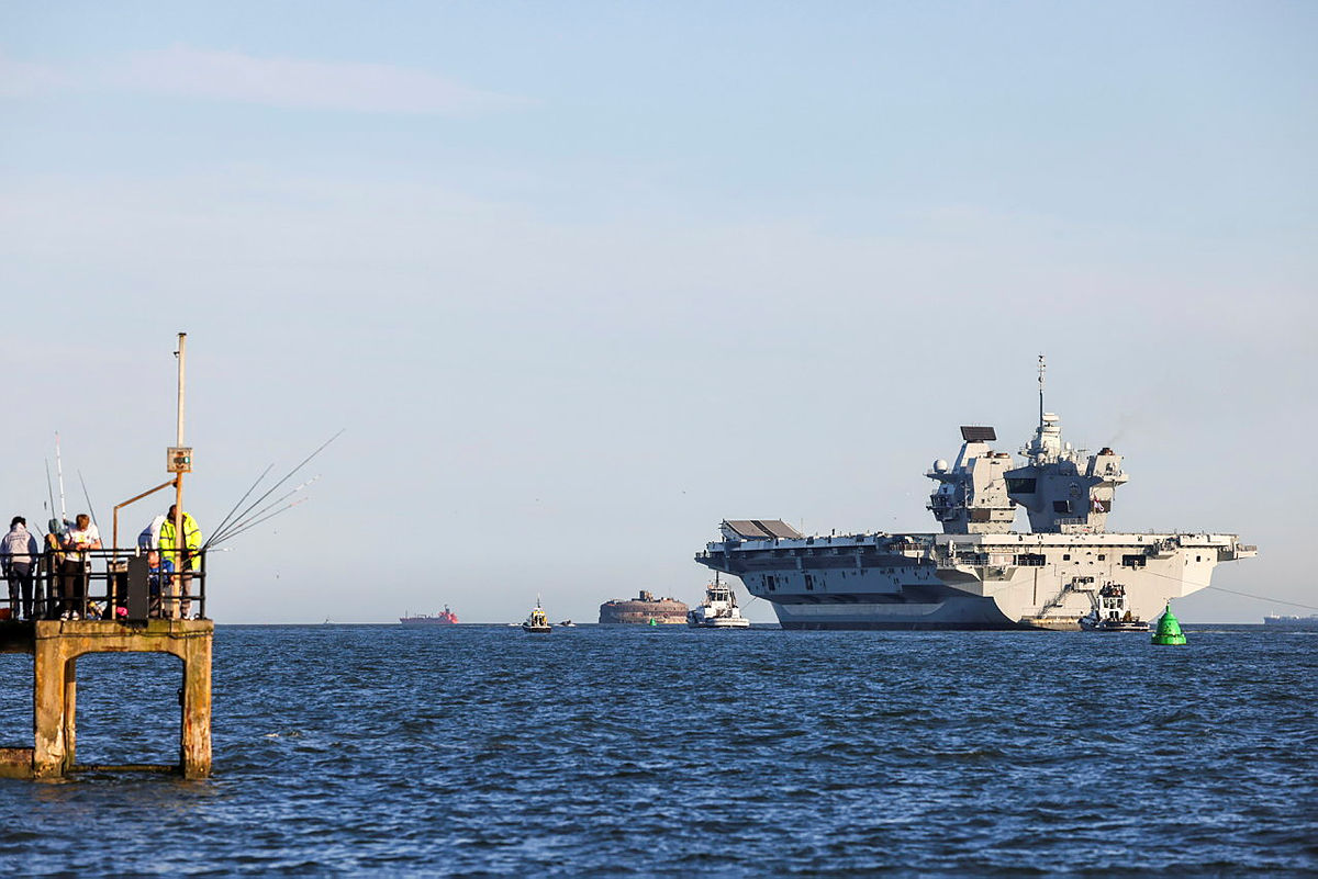 UK flagship HMS Prince of Wales sails to prepare for her next mission